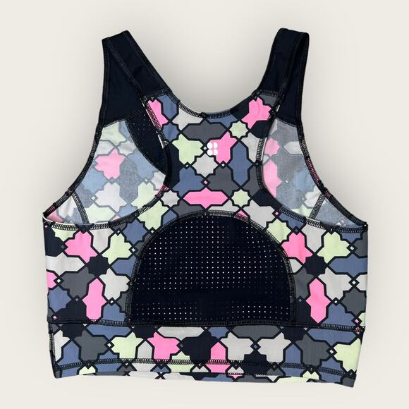 Sweaty Betty Athletic Crop Tank Top | Small | Geometric Print | Yoga Athleisure - Picture 6 of 9